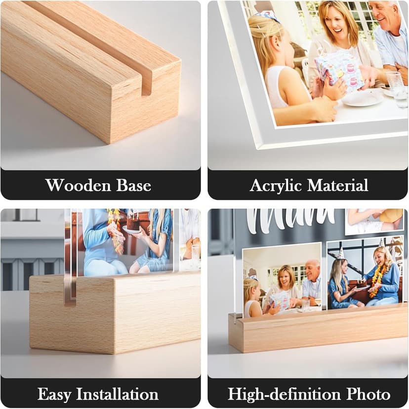 Spotify Plaque Personalized Gifts for Women Men, Custom Music Spotify Song Plaque, Customized Photo Picture Frames, Personalized Anniversary Birthday Gifts for Her Him Boyfriend Girlfriend Couples