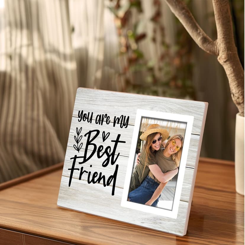 You're My Best Friends Gift Picture Frame, Friend Birthday Gifts for Women, BFF, Best friend, Besties, Long Distance Friendship Gifts for Soul Sisters, Big Sis - 4x6 Inches Wood Photo Frame