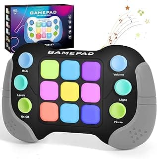 Fast Push Fidget Toys Handle, Flashing Handheld Game for Kids Teens Adults, Electronic Brain & Memory Game, Quick Push Buttons Gamepad, Xmas Birthday Gifts STEM Toys for Boys Girls