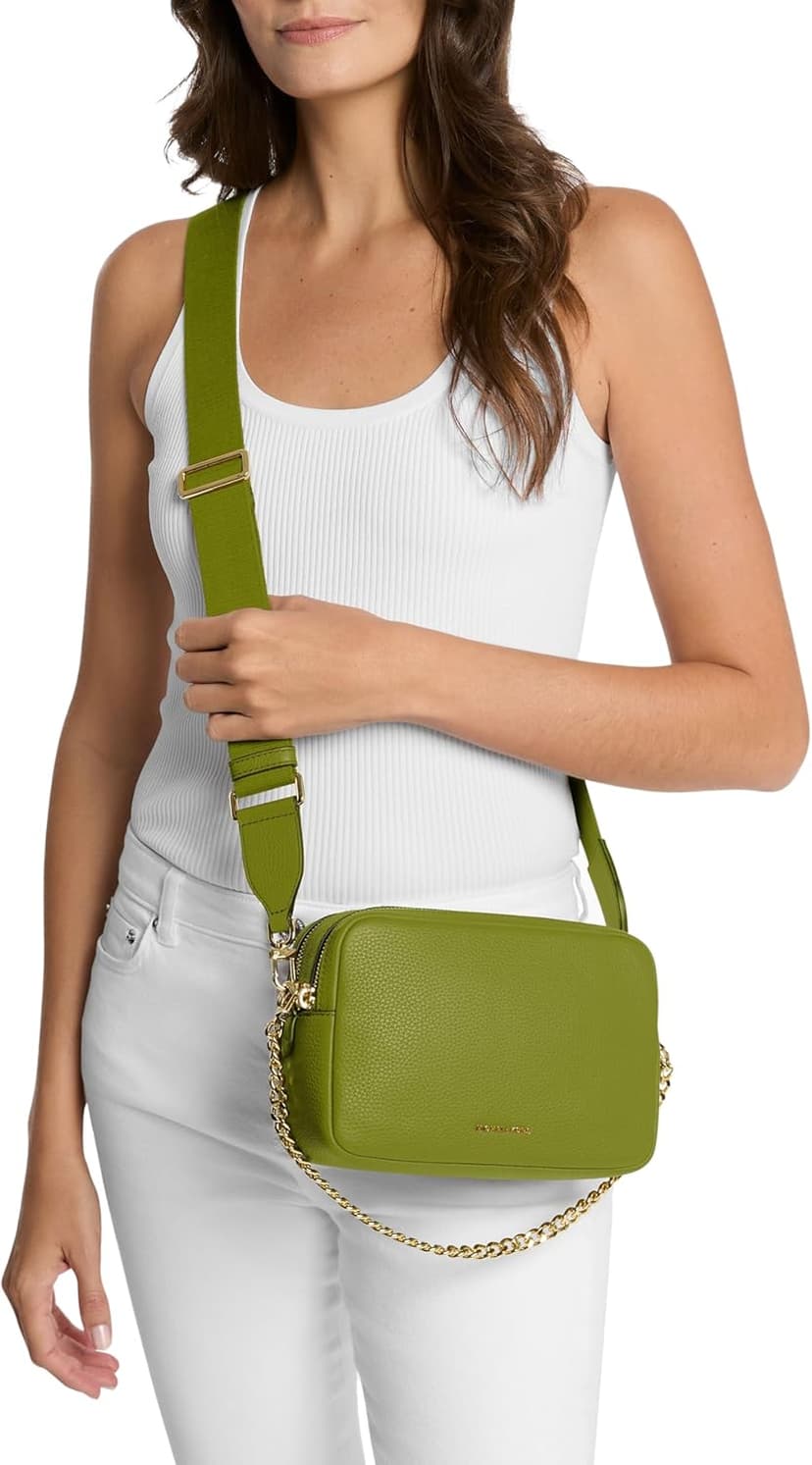 Michael Kors Bryant Medium Double Zip Chain Camera Crossbody Bag