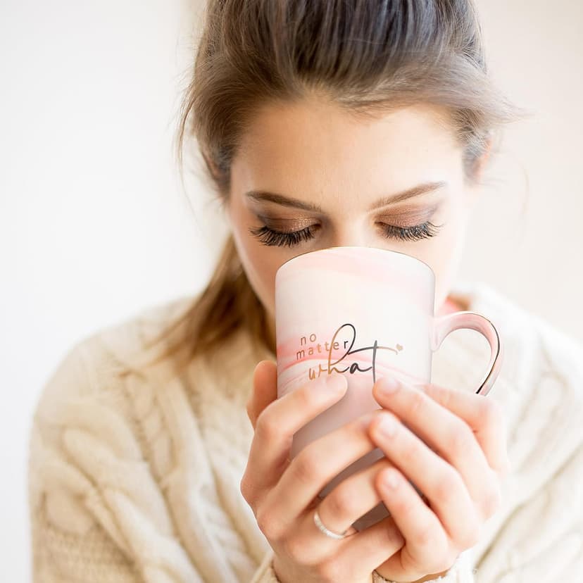 Hushee Hushee 3 Sets Friendship Gifts Friendship Mug for Best Friend Pink Mug Sisterhood Gifts for Christmas BFF, 12 oz