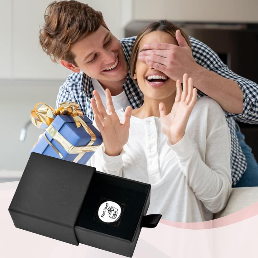 Stocking Stuffers for Men Women Adults: Steel Food Decision Dice Funny Gifts for Him Her Couple Girlfriend Boyfriend Husband Wife Christmas Anniversary Valentines Birthday Wedding Fathers Day