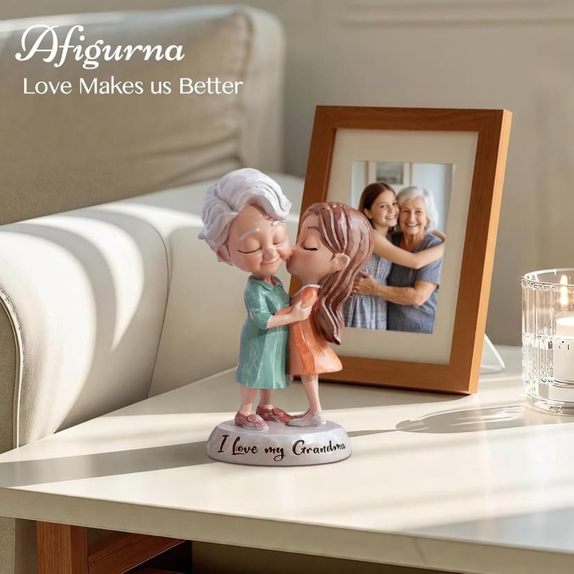 Grandma Birthday Gifts: I Love You Grandma Figurine Gift from Granddaughter - Grandmother Gifts for Mothers' Day - Meaningful Gift for Grandma Nana Gigi Christmas
