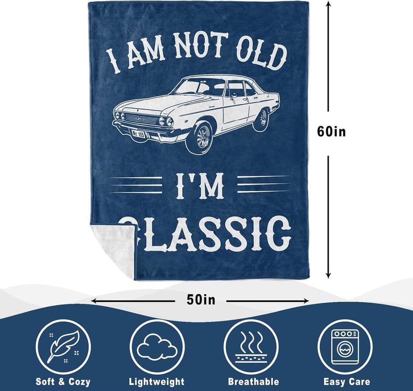 Gifts For Men, Funny Gifts For Men, Fathers Day Birthday Gift For Him, Best Older Man Gift Ideas, Unique Gag Present For Male Grandpa Dad Husband, Cool Fun Retired Gift For Man 60"X50" Blanket