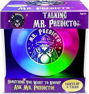 Mr. Predicto Fortune Telling Ball - Ask a Question & He Speaks The Answer - Fun White Elephant Gifts or Stocking Stuffers for Teens & Kids - This Magic Crystal Ball Makes Funny Gifts For Christmas