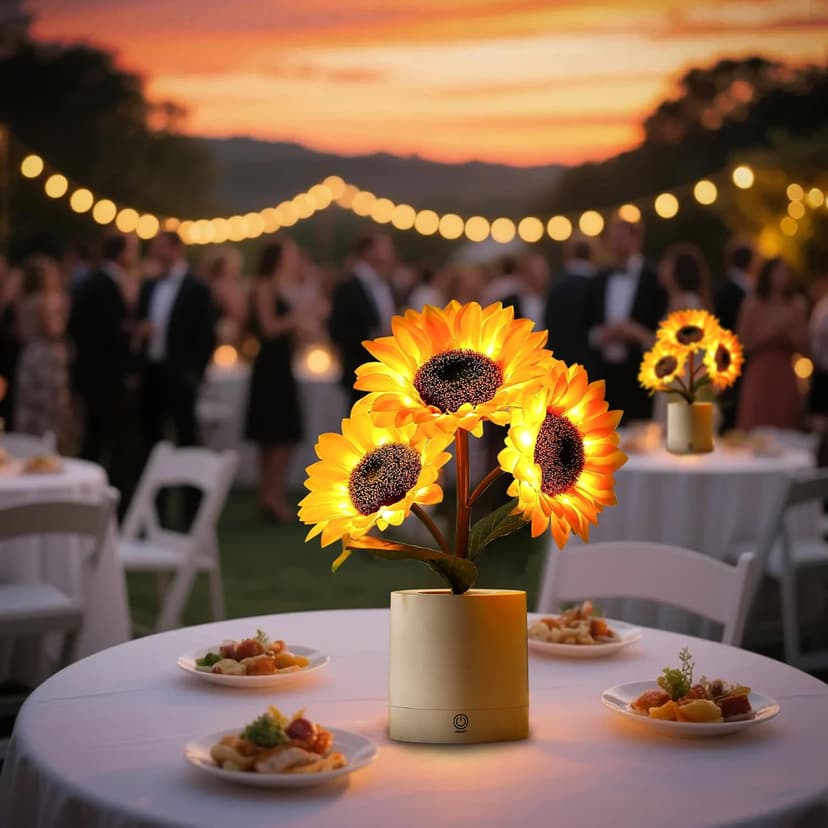 Sunflower Flower Lamp Gifts for Women, Birthday Christmas Ideal Gifts for Women Mom Granddaughter Girlfriend Friend Wife Anniversary Birthday, Bedroom Bar Coffee Shop Sunflower Night Light Lamp Decor