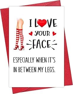 PETCEE Funny Valentines Day Card - 4"x6" Valentines Day Card for Him Her Naughty Valentines Day Gifts Cards with Envelop for Boyfriend Girlfriend Husband Wife Men Women Anniversary Birthday