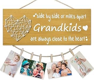 Christmas Gifts for Grandma Grandpa from Granddaughter Grandson - Grandkids Picture Frame for Grandmother Grandfather Grandparent for Mothers Day Fathers Day Grandparents Day Birthday Thanksgiving