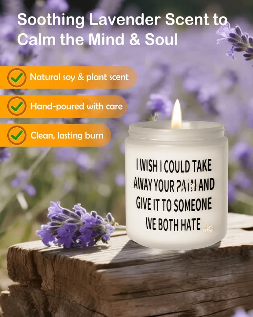 Get Well Soon Gifts for Women Men, Funny Present for Her Him After Surgery, Feel Better Candle Gift for Mom Sick Friends, Recovery, Sympathy, Cancer Comfort, Grieving, Divorce, Thinking of You Gift