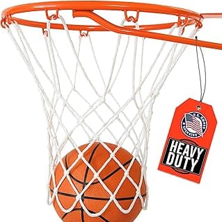 Heavy Duty Basketball Net Replacement - All Weather Anti Whip, Fits Standard Indoor or Outdoor Rims - 12 Loops - Basketball Hoop Net Replacement Outdoor