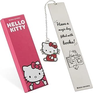 Hello Kitty Metal Bookmark with Hanging Charm Page Marker for Girls Teens Readers Book Accessories for Office Supplies and Book Lovers Gifts for Women