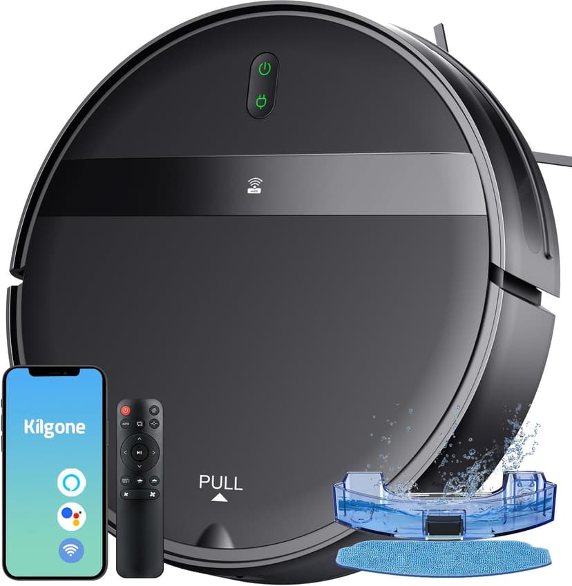 Robot Vacuum and Mop Combo, App/Alexa Control, Smart Robot Vacuum Cleaner, Ultra-Thin, Automatic Recharge Robotic Vacuum Cleaner for Pet Hair/Carpet/Hard Floor