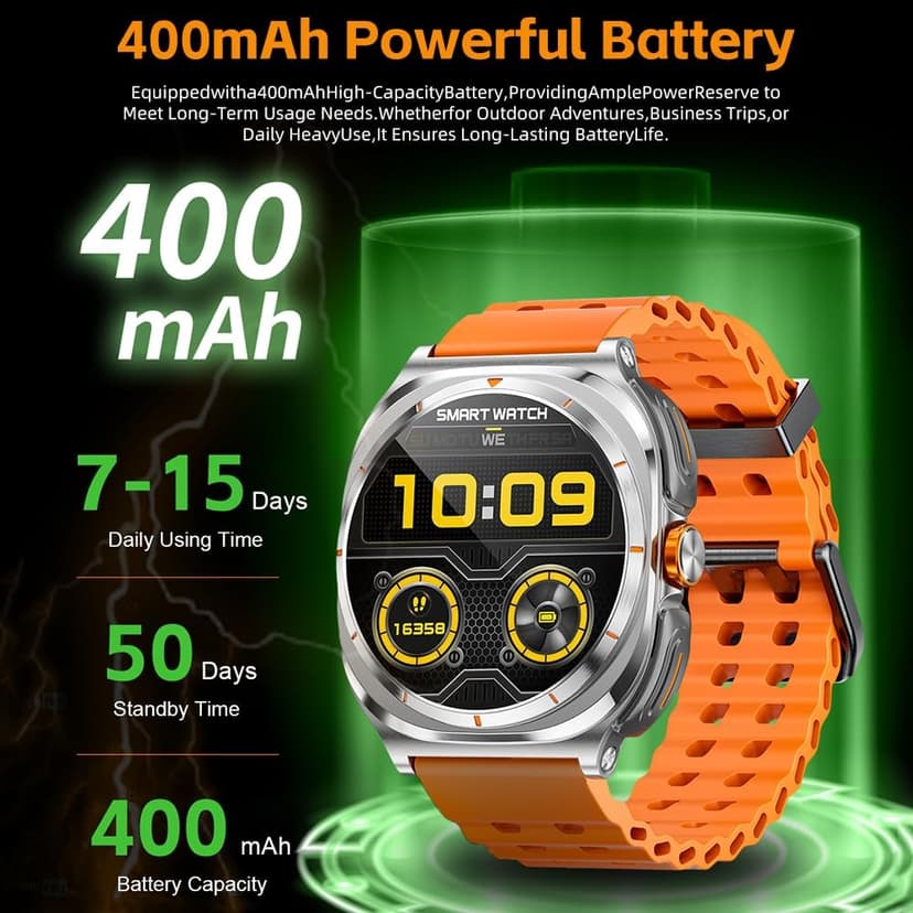 Smartwatch with Earbuds(Answer&Make Calls) IP67 Water Resistant Watch(2 Straps), Sports Watches 100+ Sports Modes (Cycling/Fitness/Hiking), DIY Watch Faces for Men Dad Husband