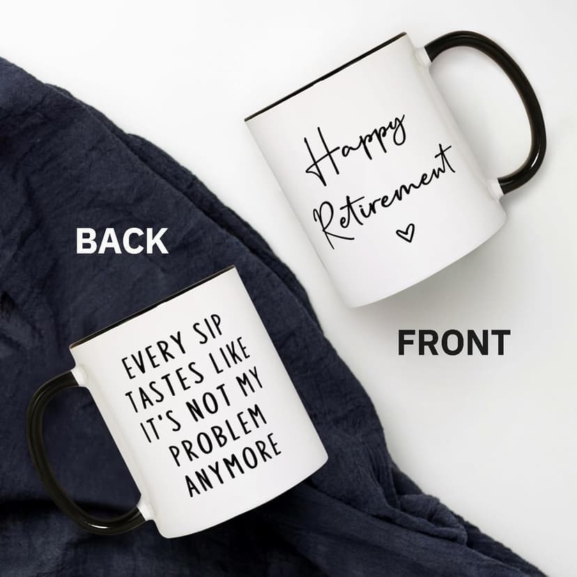 Aurahouse Retirement Gift for Woman Men, Funny Retirement Mug Decorations, Best Retirement Gifts for Women Men 2025, Coworker, Friend, Teacher, Boss, Sisters, Mom, Retired Gifts Not My Problem Anymore