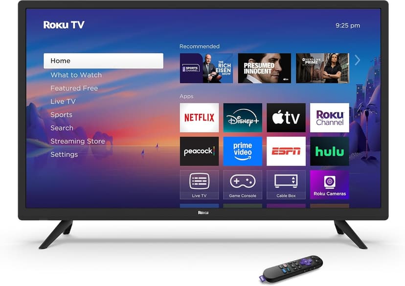 Roku Smart TV 2025 – 32-Inch Select Series, 720p HD TV – RokuTV with Voice Remote – Flat Screen LED Television with Wi-Fi for Streaming Live Local News, Sports, Family Entertainment - Amazon Exclusive