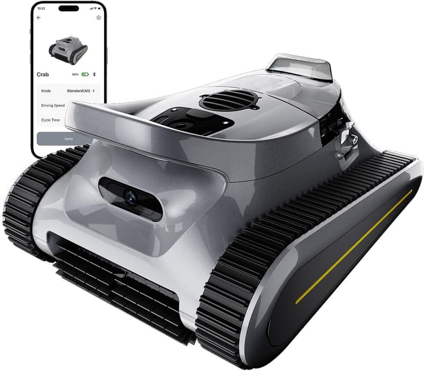 Cordless Robotic Pool Cleaner -Pool Vacuum 180W Brushless Motor, 45,000Pa Suction, Wall Climbing, Sonar Navigation, 3 Modes Automatic Pool Robot for Inground & Above-Ground Pools Up to 2150 Sq. Ft.