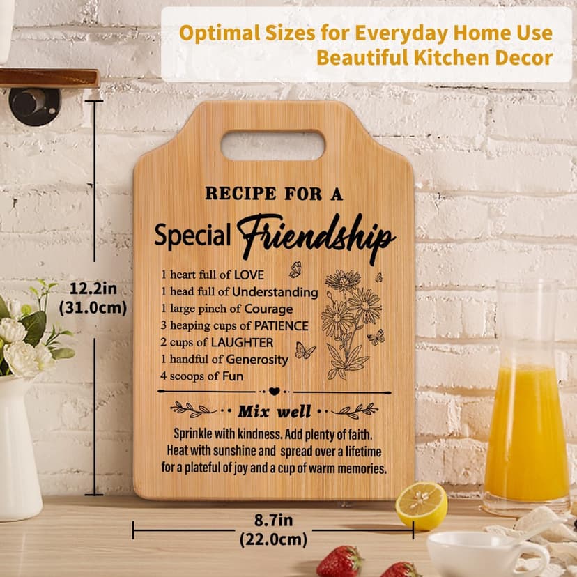 Friendship Gifts for Women, Birthday Gifts for Women Friendship, Unique Best Friends Cutting Board, Best Friend Christmas Gifts for Woman, Bestie, BFF