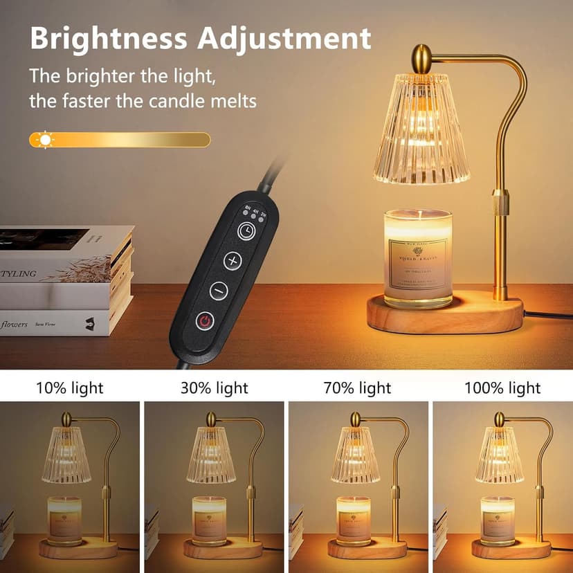 Candle Warmer Lamp with Timer and Dimmer Adjustable Height for Home Room Decor, Brithday Gifts for Women, Candle Warmer for Scented Jar Candles Mother's Day Gifts