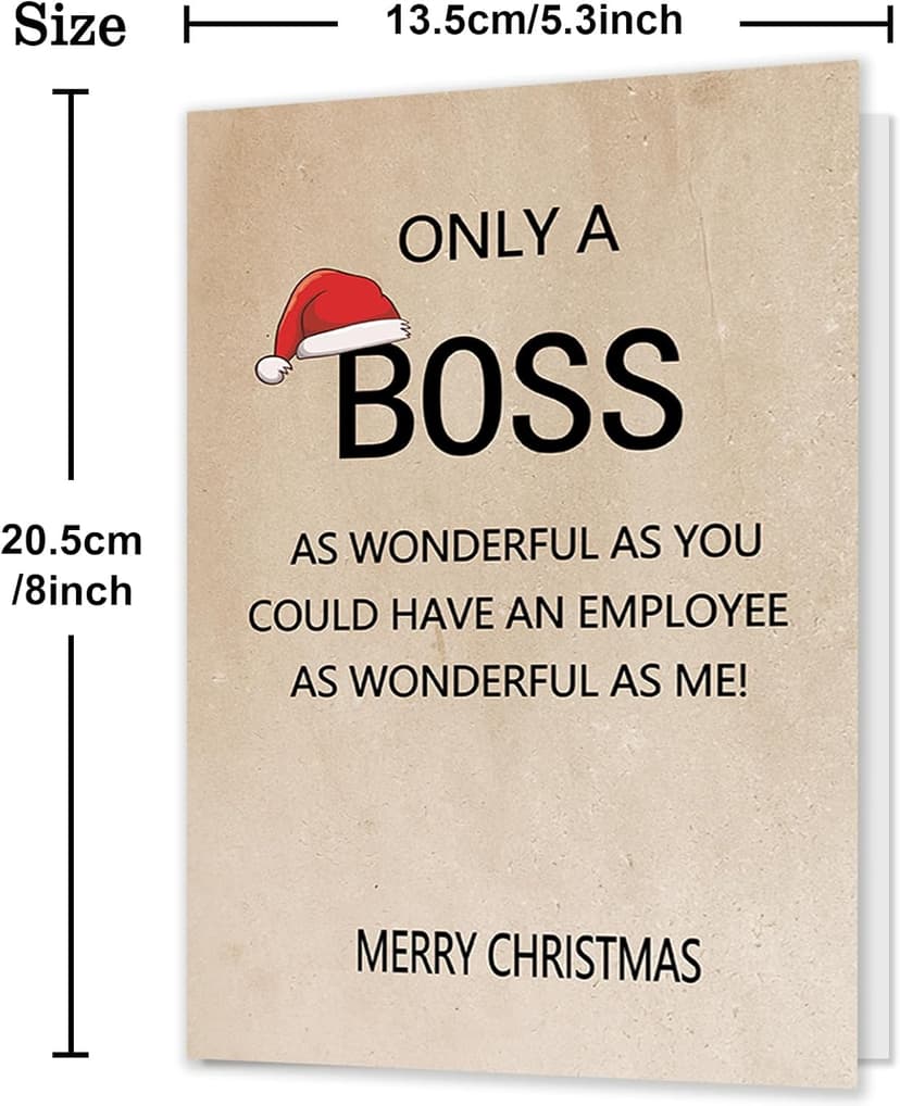 Ziwenhu Happy Christmas Card for Boss from Group, Merry Christmas Holiday Card, Boss Gifts for Women Men, Gift for Lady, Xmas Cards Gift Ideas for Female Male…