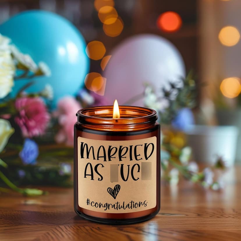 GSPY Scented Candles - Newly Wed Gifts for The Couple, Funny Wedding Gifts for Newlyweds, Married Couple - Wedding Congratulations Presents, Honeymoon, Married Present for Bride, Groom