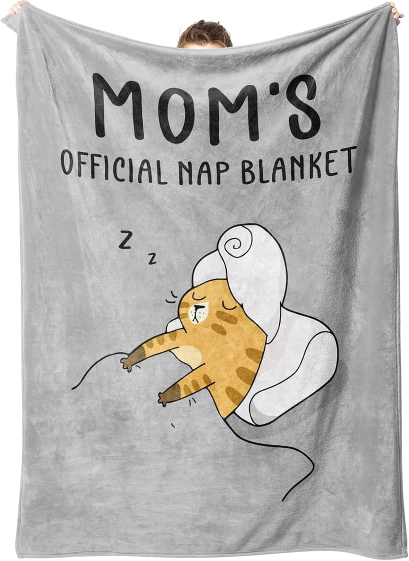 SteadStyle Gifts for Mom from Daughter or Son, Mom Birthday Gifts Blanket, Mother Presents for Christmas, Valentine's Day, Mothers Day, Fluffy Blanket for Mommy, 60'' x 50'' (Grey)