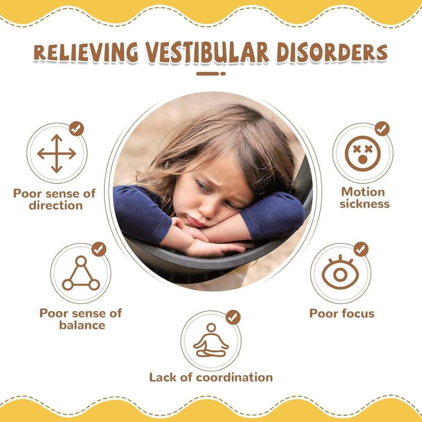 Zhenx Spinning Chair for Autistic Kids (3-18 Years), Sensory Swivel Chair for Teens with ADHD/Autism – 21×19 Inch 220LBS Weight Capacity Seat – Sit and Spin Calming Toy for Body Balance (Blue)