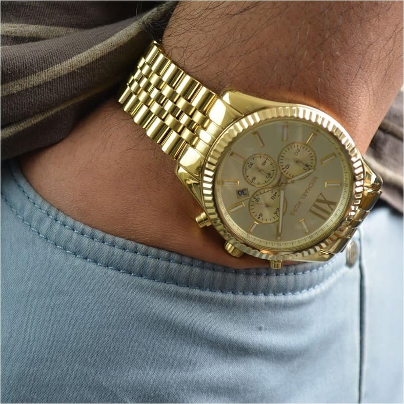 Michael Kors Lexington Men's Watch, Stainless Steel Bracelet Watch for Men