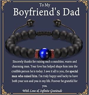 Fathers Day Gift for Dad, Papa, Boyfriend's Dad Bead Bracelet for Birthday, Christmas