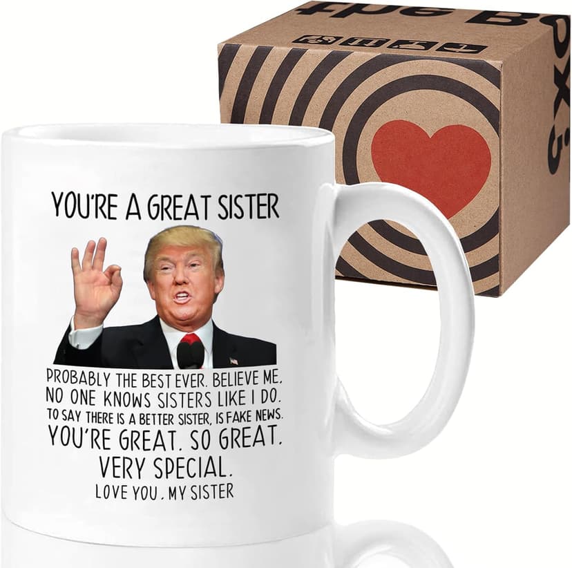 Aurahouse You're A Great Sister Mug, Funny Sister Gifts from Sister Brother, Sister Birthday Gifts, Christmas Gifts, Mothers Day Gifts for Sister-in-law, Soul Sister 11 Oz Cup