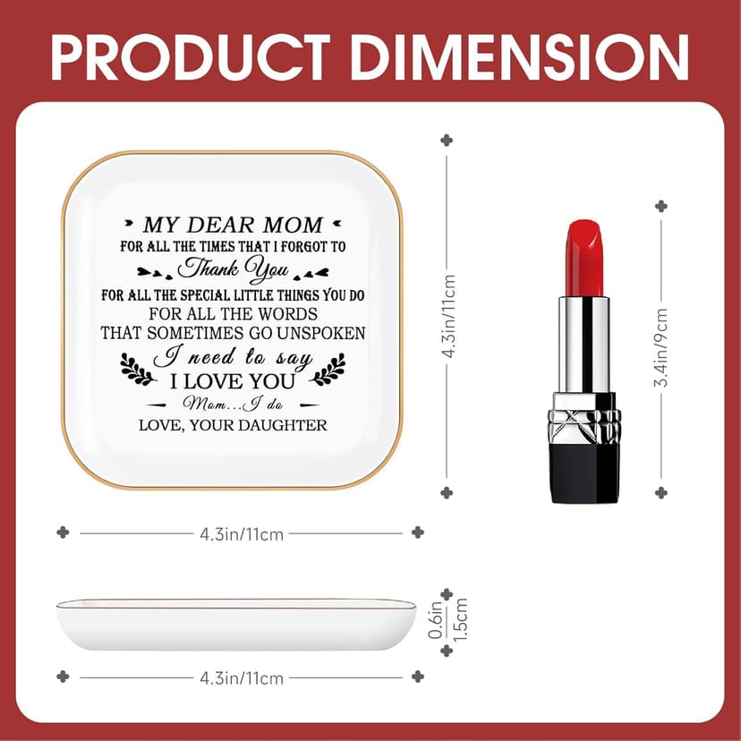 Birthday Gifts for Mom from Daughter Jewelry Dish - Thank You! for all the words that sometimes go unSpoken, I need to say I Love You!" Gifts for Mom Christmas Mothers Day Valentines Thanksgiving