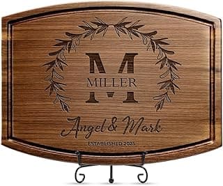 Personalized Wedding Gifts for Couples 2025, Custom Walnut Cutting Board for Kitchen, Personalized Bridal Shower, Best Wedding Registry and Engagment Gift