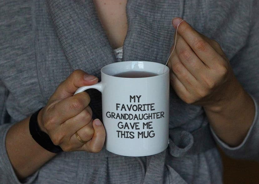 Funny Grandparent Coffee Mug - My Favorite Granddaughter Gave Me This Mug - Unique Birthday Grandparents Day New Year Christmas Gifts for Grandma Grandpa From Granddaughter - Novelty Tea Cup 11oz