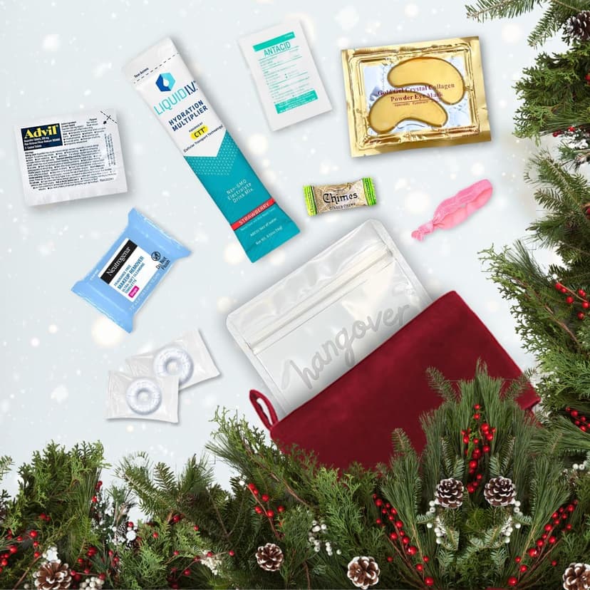 Hangover Kit (1 Pack) Pre Filled Party Favors, Goodie Bags, Gift for Bachelorette, Wedding, 21st Birthday, Girls Trip and All Celebrations