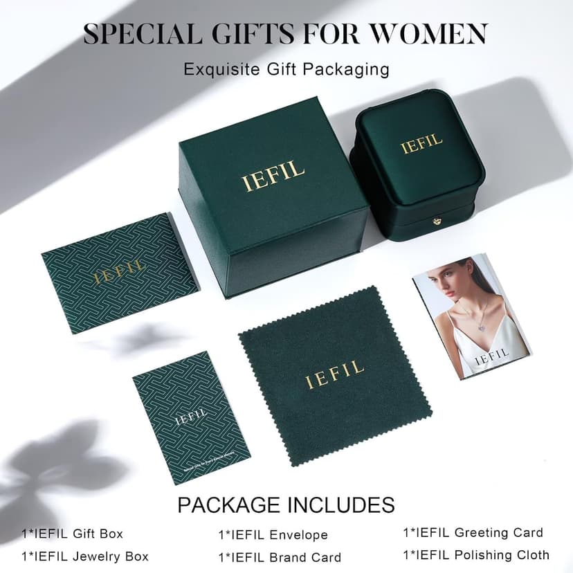 Iefil Christmas Gifts for Mom - 925 Sterling Silver Double Birthstone Necklace, First Mothers Day Gifts for New Mom Jewelry