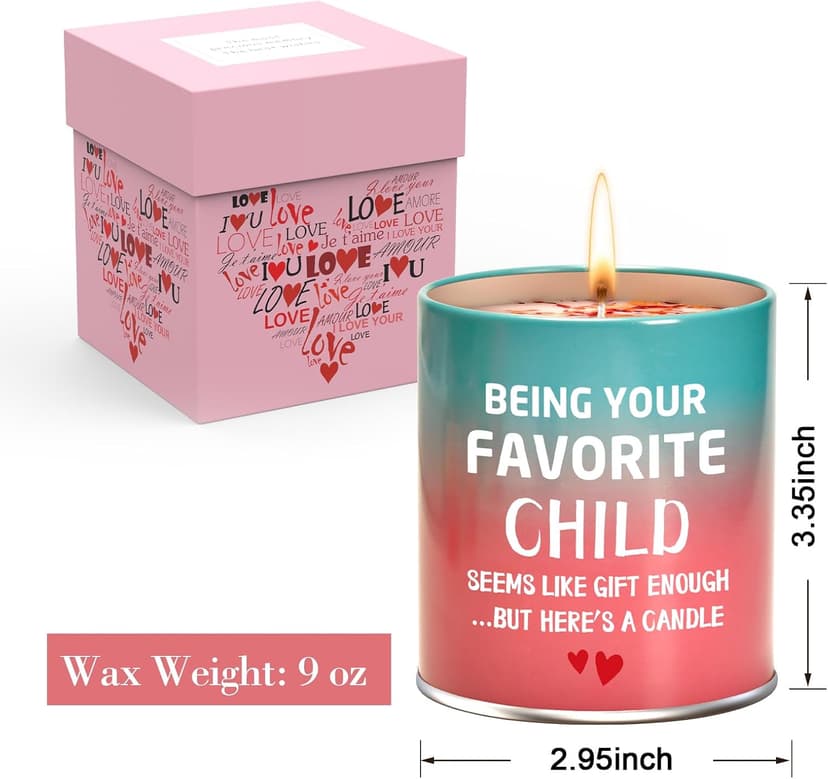 Gifts for Mom from Daughter Son Best Mom Gifts Christmas Birthday Mothers Day Presents Ideas Christmas Stocking Stuffers Funny Unique Scented Candles Gift for Mama 9oz
