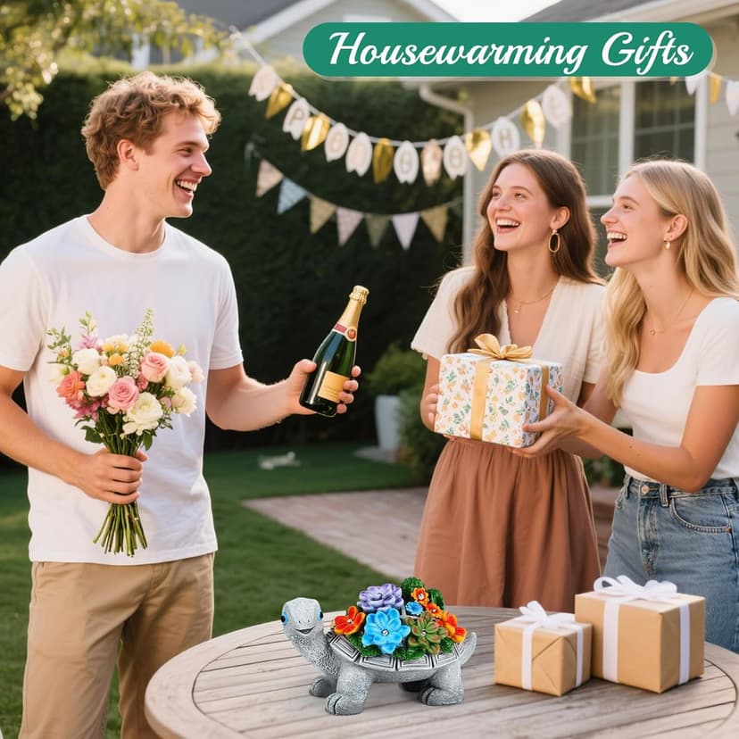 Linkax Birthday Gifts for Women Mom Grandma, Turtle Statue Solar Lights Outdoor Garden Decor for Outside Yard Patio Porch Fall Home, Gardening House Warming Gifts New Home, Grandparents Day Presents