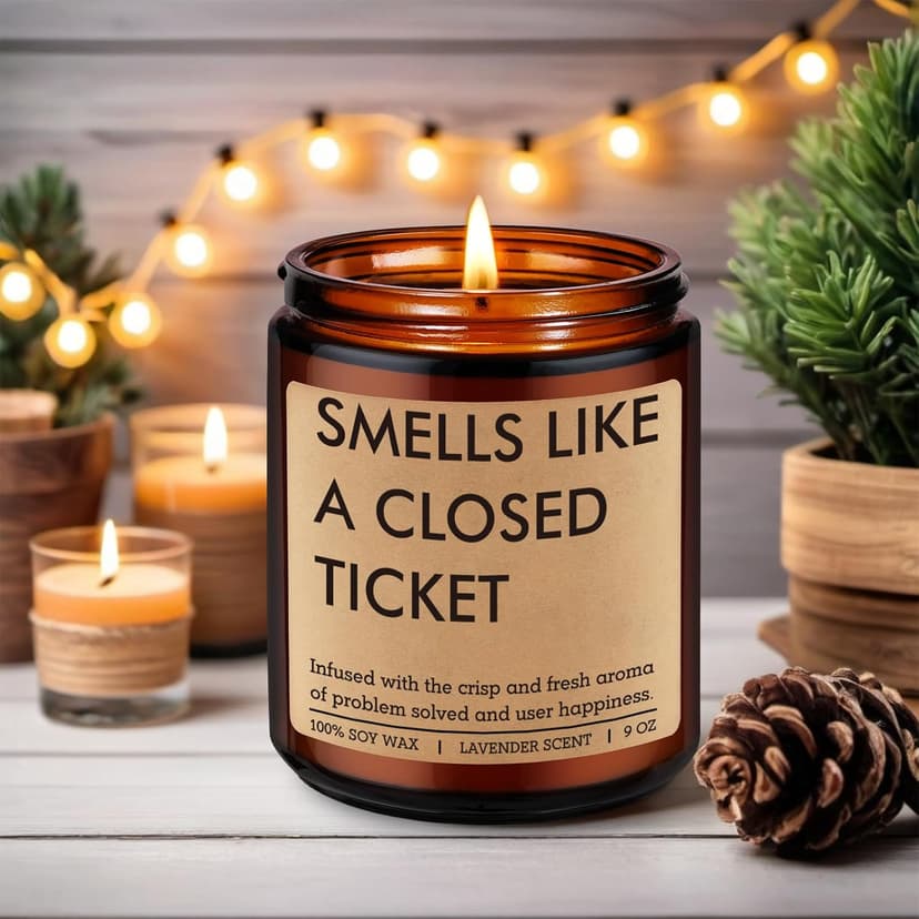 Miracu Tech Support Candle, Gifts for Tech Guys, IT Professionals, Information Technology Gifts for Techies Men, Technical Help Desk Decor, Computer Nerd Geek Engineer Technician Christmas Techy Idea