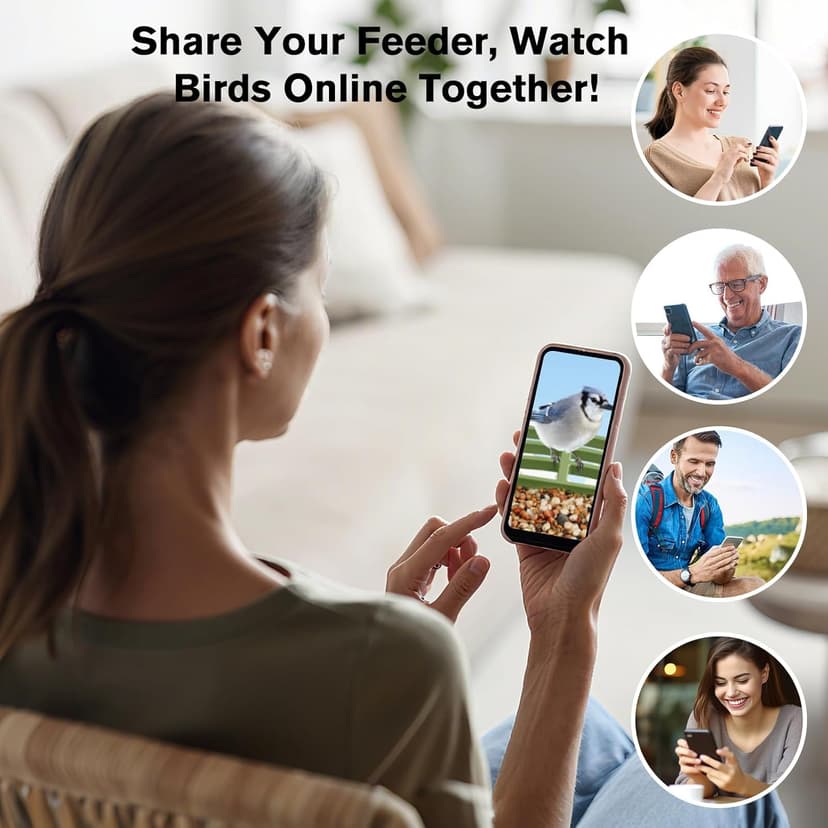 Smart Bird Feeder with Camera Solar Powered, AI Birds Species Identification, 2.5K HD Video Bird House with Camera for Outside, Weatherproof Design Ideal Gifts for Christmas, Bird Lovers, Green