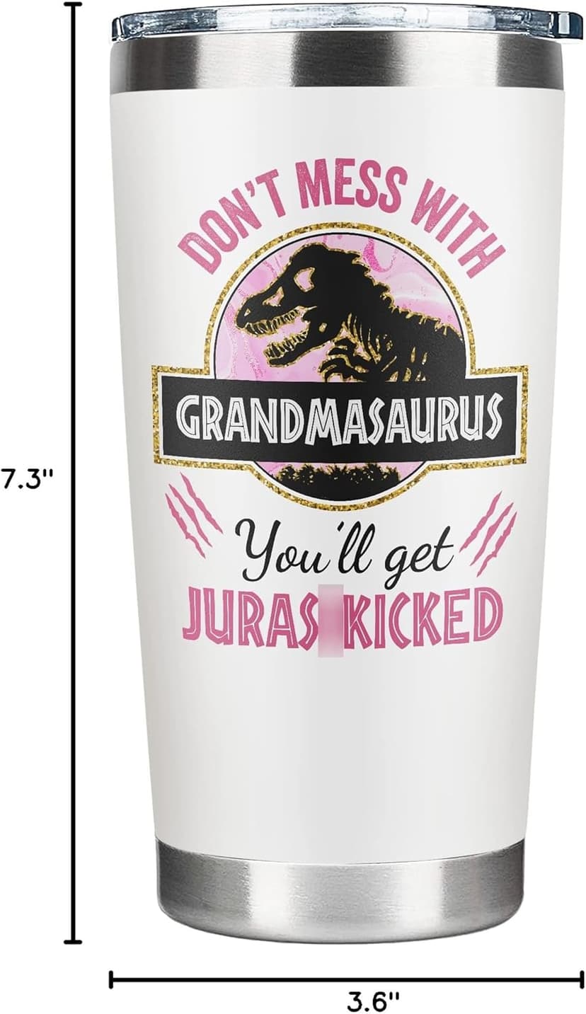 Grandma Gifts - Birthday Gifts for Grandma - Mothers Day, Christmas Gift Ideas for Grandmother from Grandchildren, Granddaughter, Grandson, Grandkids - 20 Oz Stainless Steel Tumbler