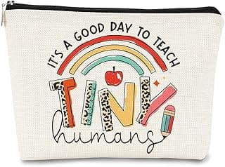 Teacher Appreciation Gifts, Para Gifts Appreciation,Teacher Makeup Bag Must Haves,It's A Good Day to Teach Tiny Human.