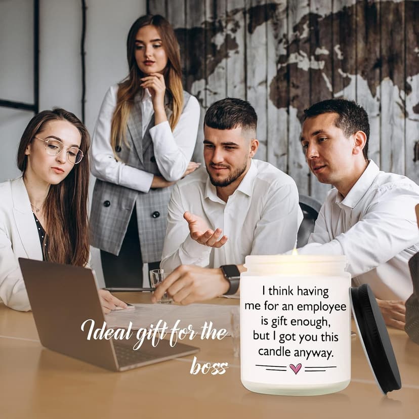 Afterprints Scented Candles - Boss Gifts for Women Men, Funny Birthday Gift for Best Boss Lady, Christmas Cool Gifts for Bosses Female- Lavender Natural Soy Wax Candle