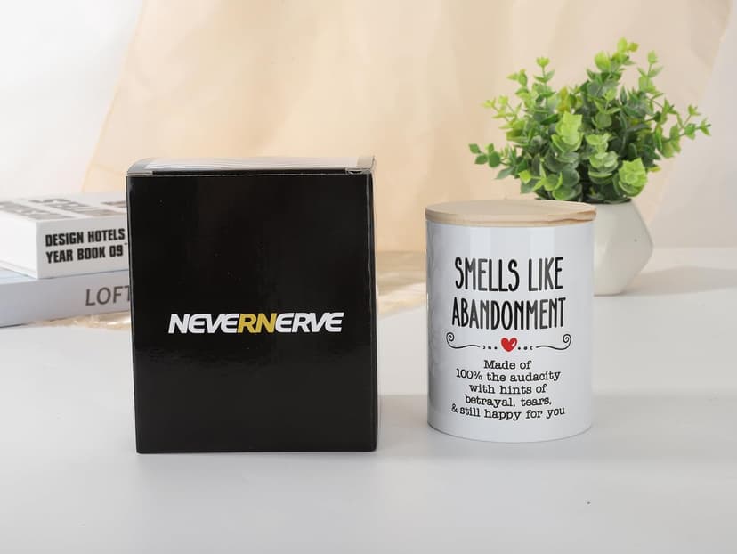 Farewell Retirement Gift for Coworker Friend, 10OZ Funny Leaving Candle Gifts, Moving Away Going Away Goodbye Gifts for Women Coworkers Work Bestie, Smells Like Abandonment Scented Soy Candle