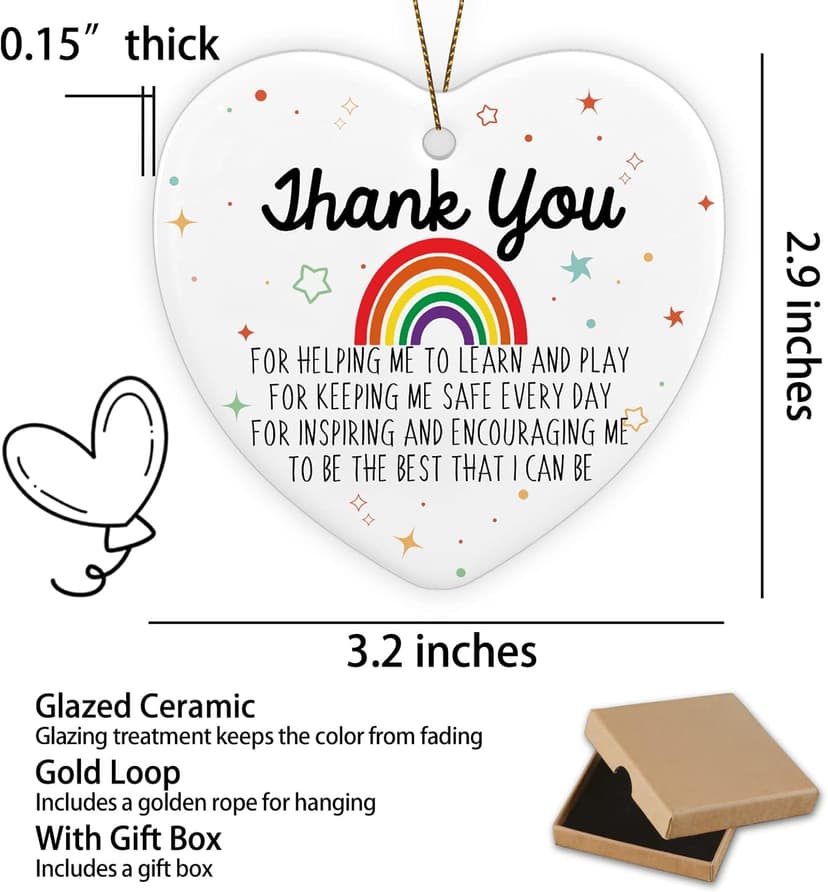 Teacher Appreciation Gifts Teacher Gifts for Women Ornament Keepsake Sign Heart Plaque Best Teacher Gift Birthday Christmas Teacher Thank You Gifts for Teacher from Student