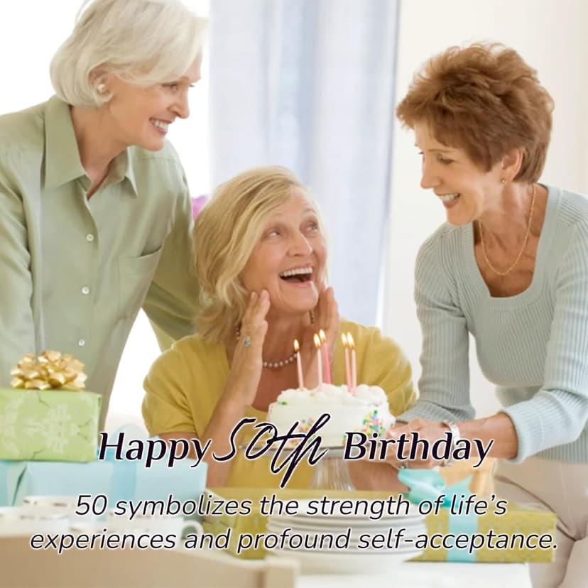 50th Birthday Gifts for Her Women: Happy Birthday Gift for Friends Besites Sisters Daughter Mom 50 Year Old Woman Birthday Angel Figurine