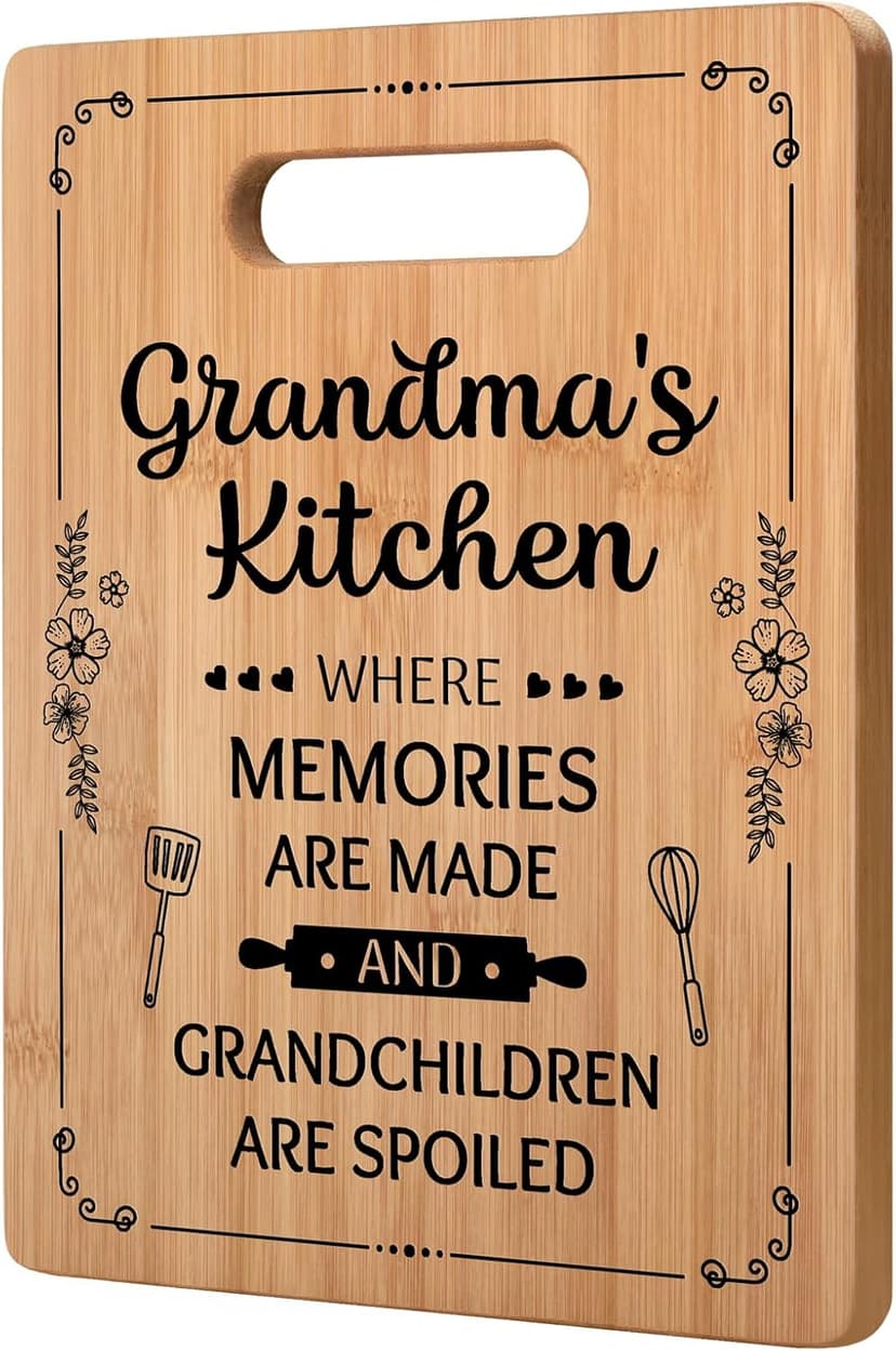 Grandma Gifts, Grandma Birthday Gifts, Unique Grandma Cutting Board, Best Christmas Birthday Mothers Day Gifts for Grandmother from Grandchildren
