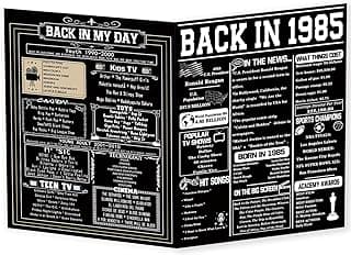 Asmallgf Jumbo 40th Birthday Gift Card with Envelope, Funny Turning 40 Bday Decorations for Mom Dad, Unique Forty Years Old Birthday Gift Idea for Women Men