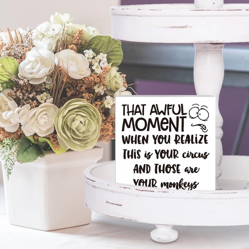 Funny Boss Gifts for Women Men, Gag Gifts Office Sign, Appreciation Gifts for Manager Coworker Employee Decor Funny Home Office Desk Decor Boss Day Gifts 5 X 5 Inch