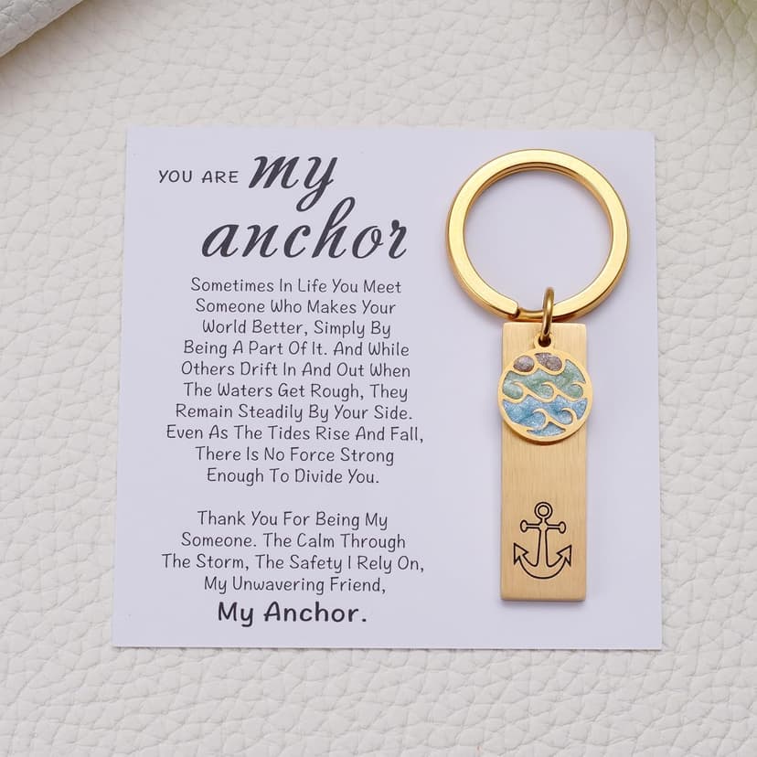 MIXJOY You Are My Anchor Keychain, Bestie Gifts for Women, Gifts for Best Friend Woman, Through Thick and Thin, Small Bestie Friendship Birthday, My Tribe, Close Female Friends Through Rough Times