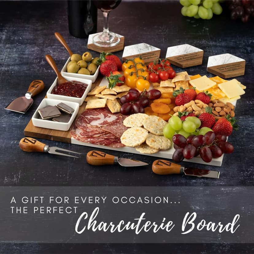Personalized Charcuterie Board, Marble Cheese Boards for Bridal Shower Gifts, Perfect Housewarming Gifts for Couples, Custom Wedding Gifts, New Home Gift for Christmas