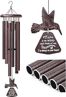 Sympathy Wind Chimes with Hummingbird Wind Spinner, Memorial Wind Chimes for Loss of Loved One Prime, Bereavement/Sympathy/Memorial Gift for Loss of Mother Father Husband Condolence Remembrance